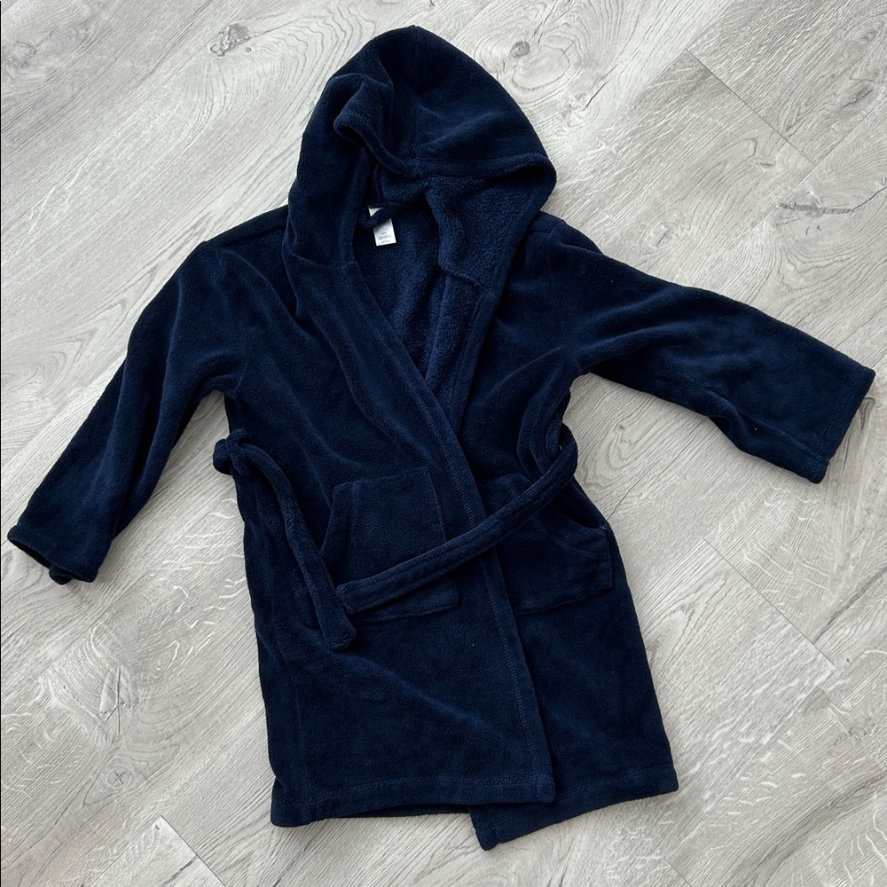 GAP kids Navy Blue plush robe